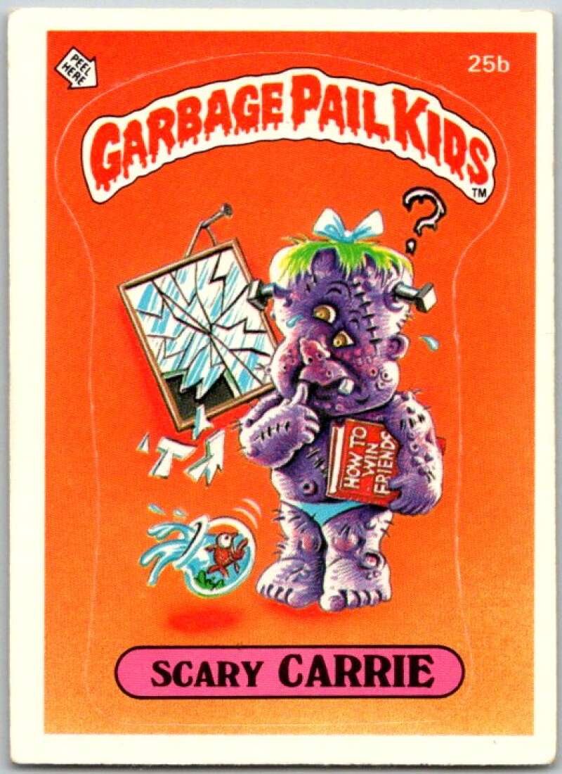 1985 Topps Garbage Pail Kids Series 1 #25b Scary Carrie V44511