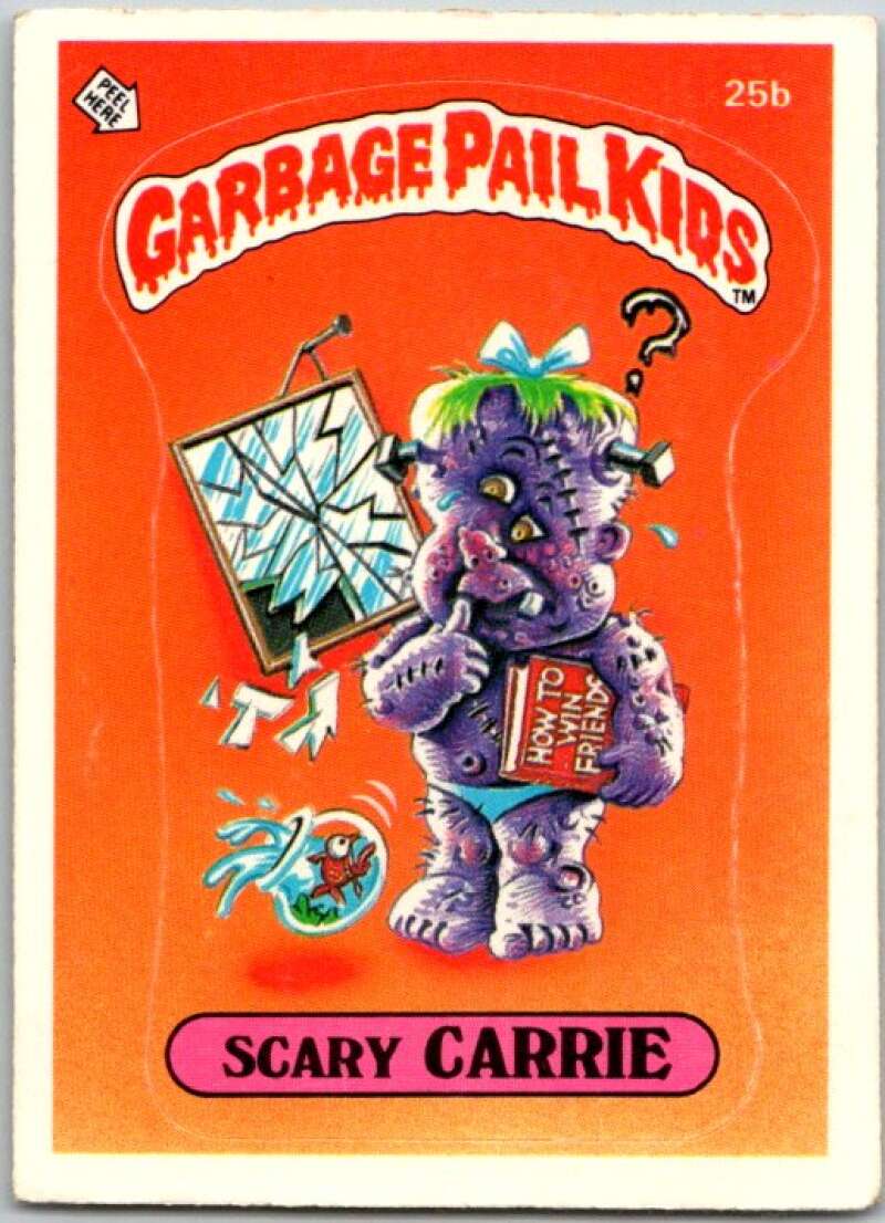 1985 Topps Garbage Pail Kids Series 1 #25b Scary Carrie V44513