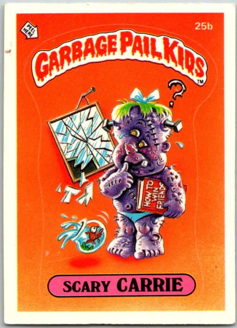 1985 Topps Garbage Pail Kids Series 1 #25b Scary Carrie V44514