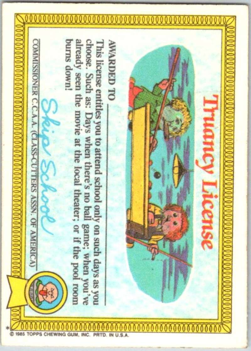 1985 Topps Garbage Pail Kids Series 1 #26a Slobby Robbie V44515