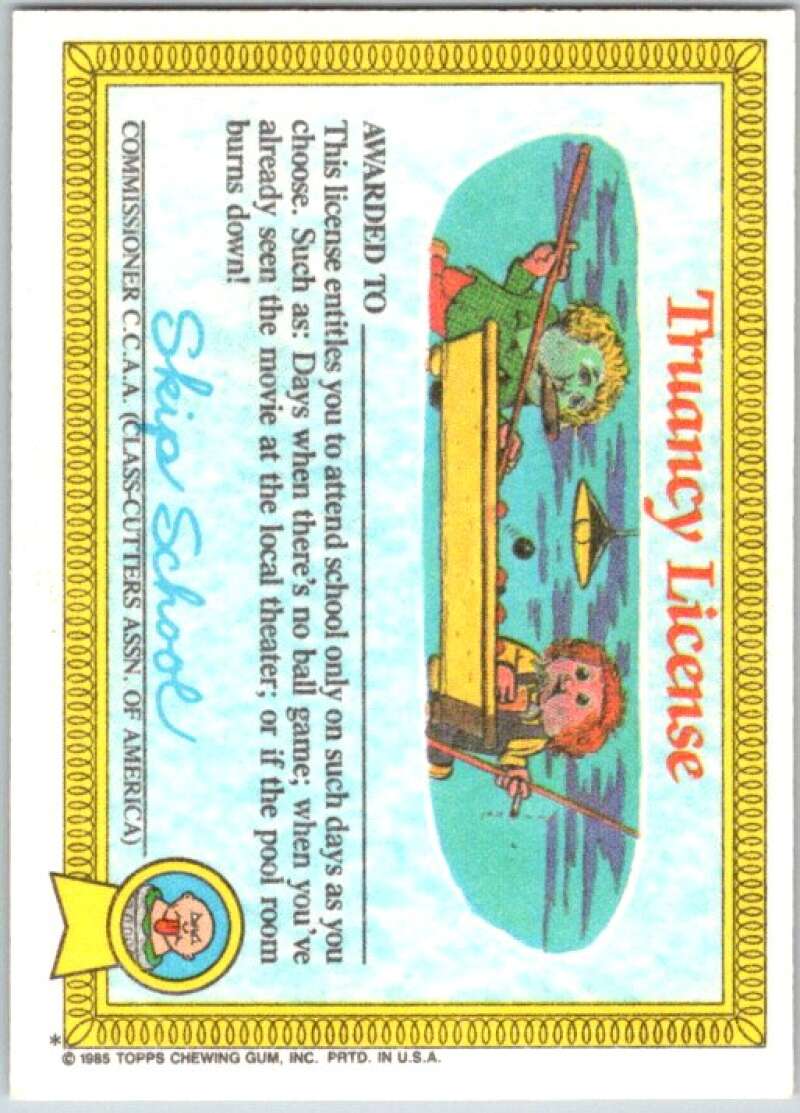 1985 Topps Garbage Pail Kids Series 1 #26a Slobby Robbie V44516