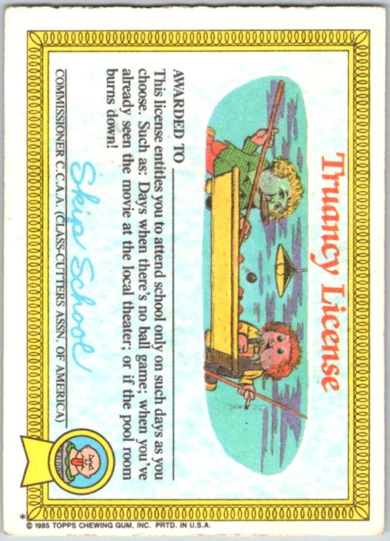 1985 Topps Garbage Pail Kids Series 1 #26a Slobby Robbie V44517
