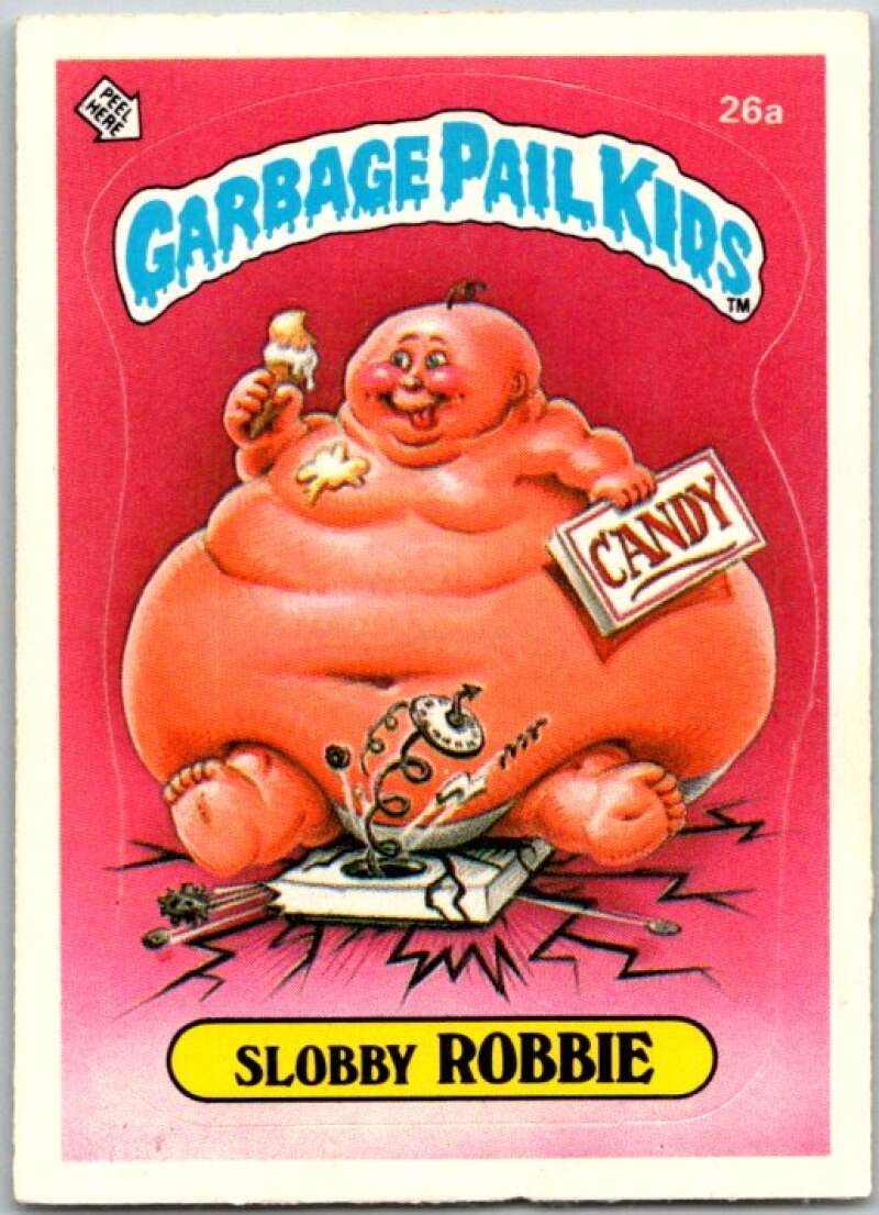 1985 Topps Garbage Pail Kids Series 1 #26a Slobby Robbie V44518