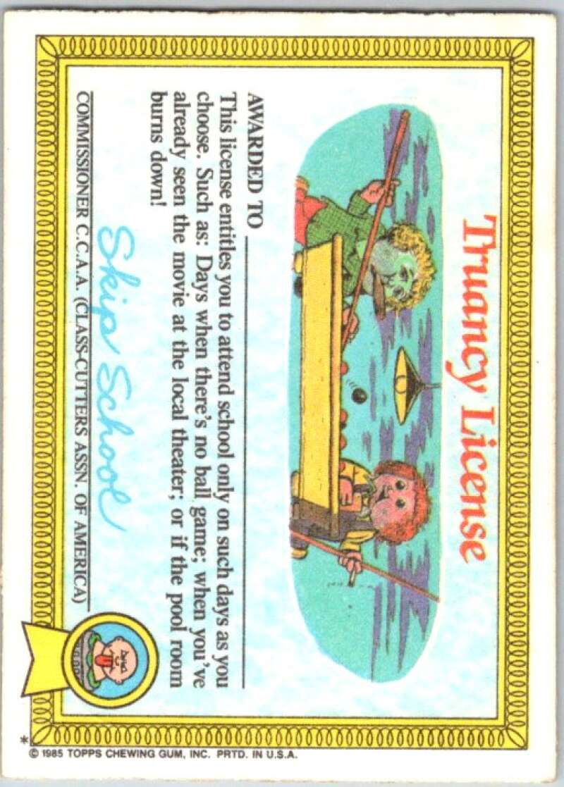 1985 Topps Garbage Pail Kids Series 1 #26a Slobby Robbie V44518