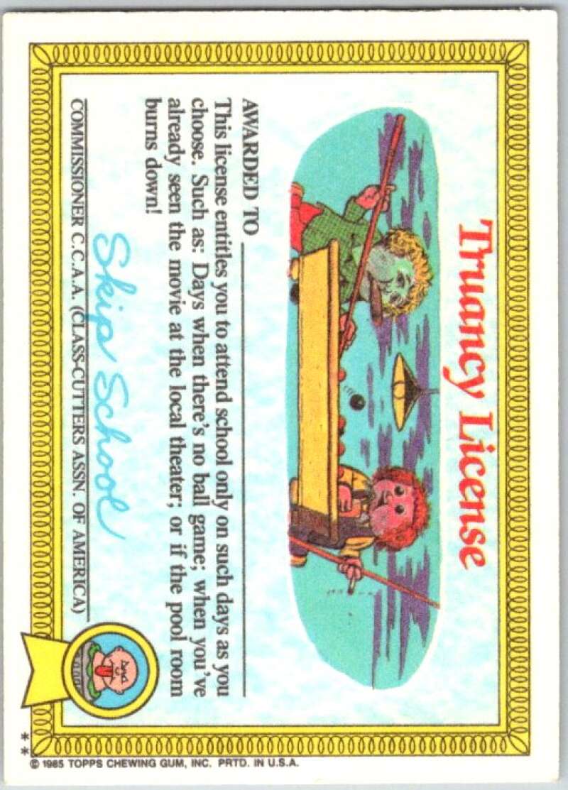 1985 Topps Garbage Pail Kids Series 1 #26b Fat Matt V44519