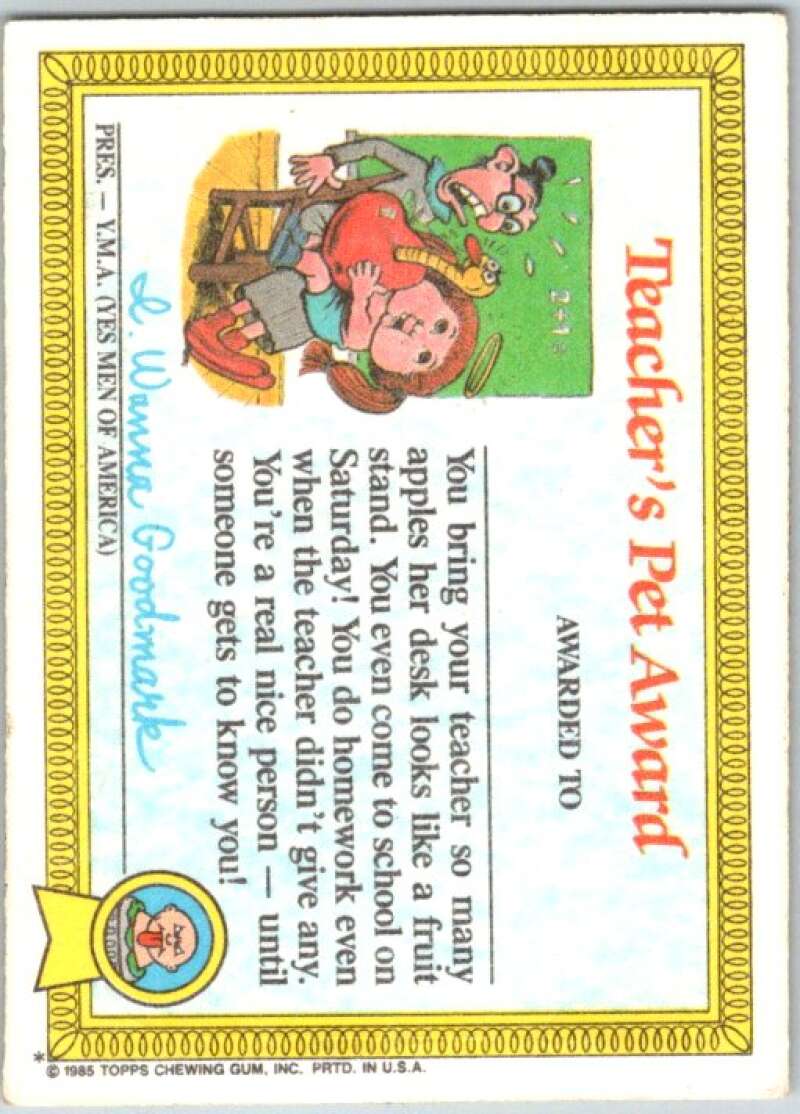 1985 Topps Garbage Pail Kids Series 1 #28a Oozy Suzie V44532