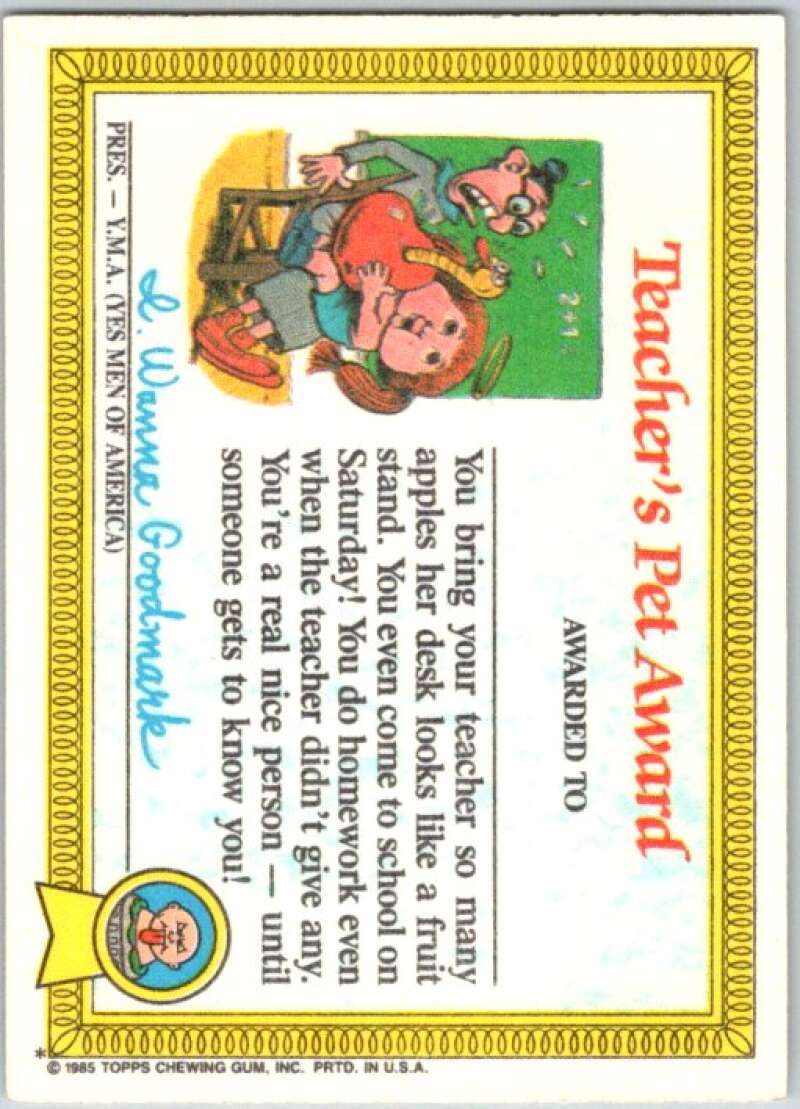 1985 Topps Garbage Pail Kids Series 1 #28a Oozy Suzie V44533