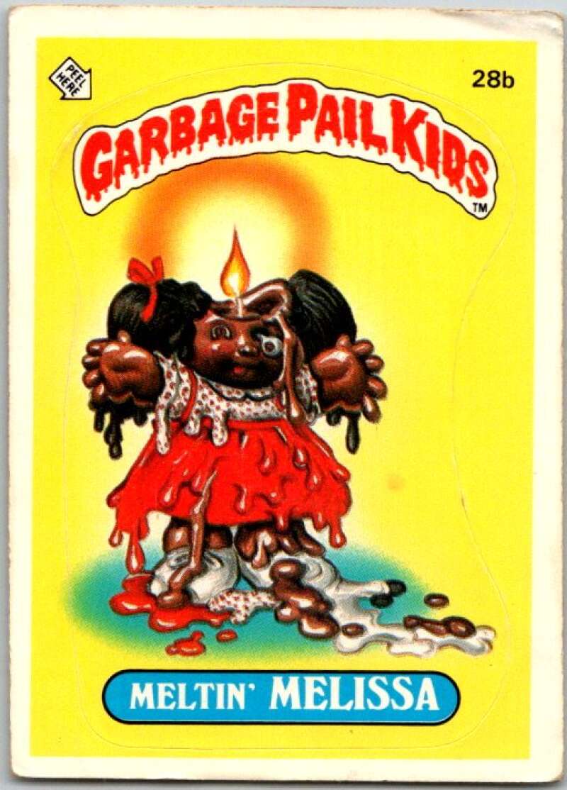 1985 Topps Garbage Pail Kids Series 1 #28b Meltin' Melissa V44539