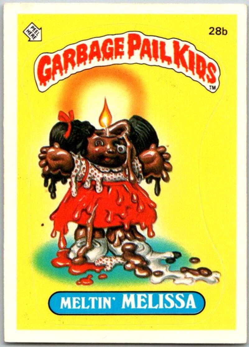 1985 Topps Garbage Pail Kids Series 1 #28b Meltin' Melissa V44540
