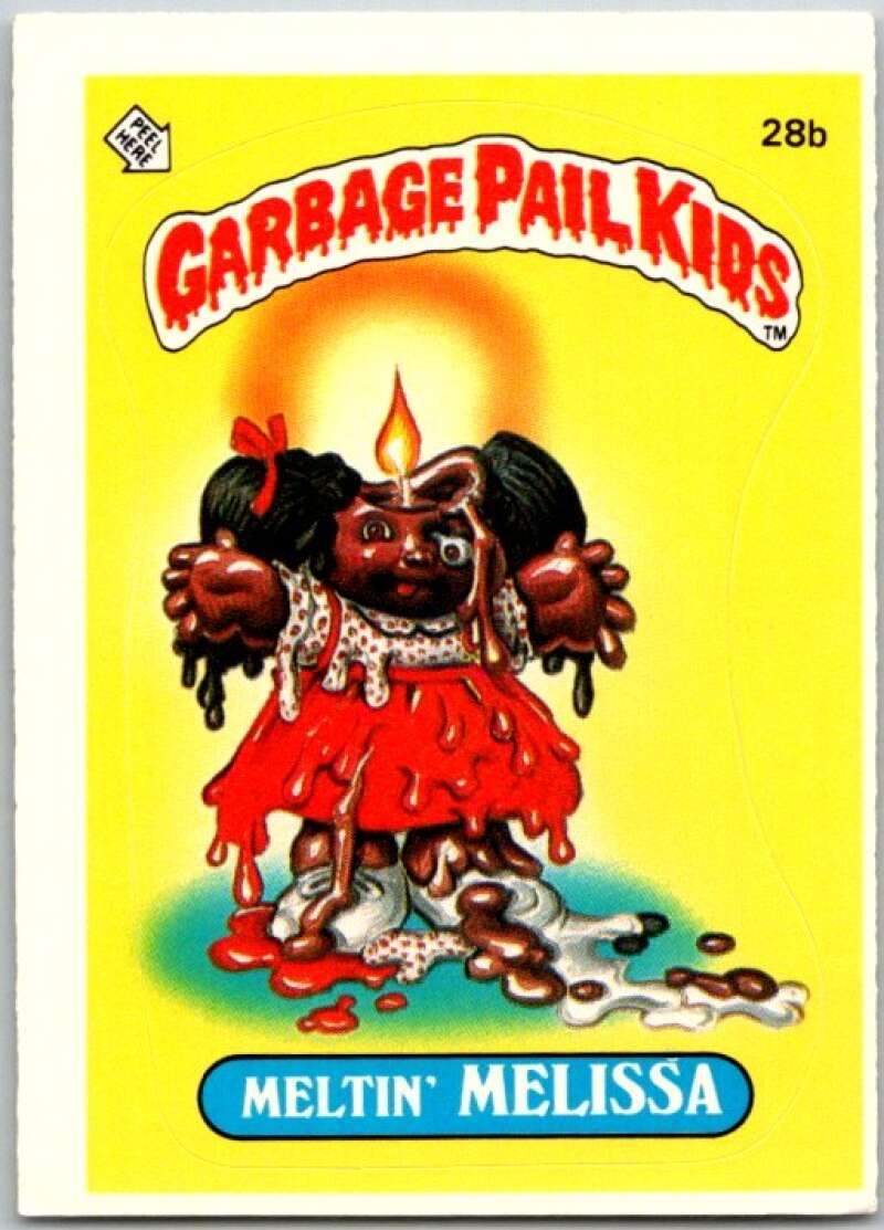 1985 Topps Garbage Pail Kids Series 1 #28b Meltin' Melissa V44541