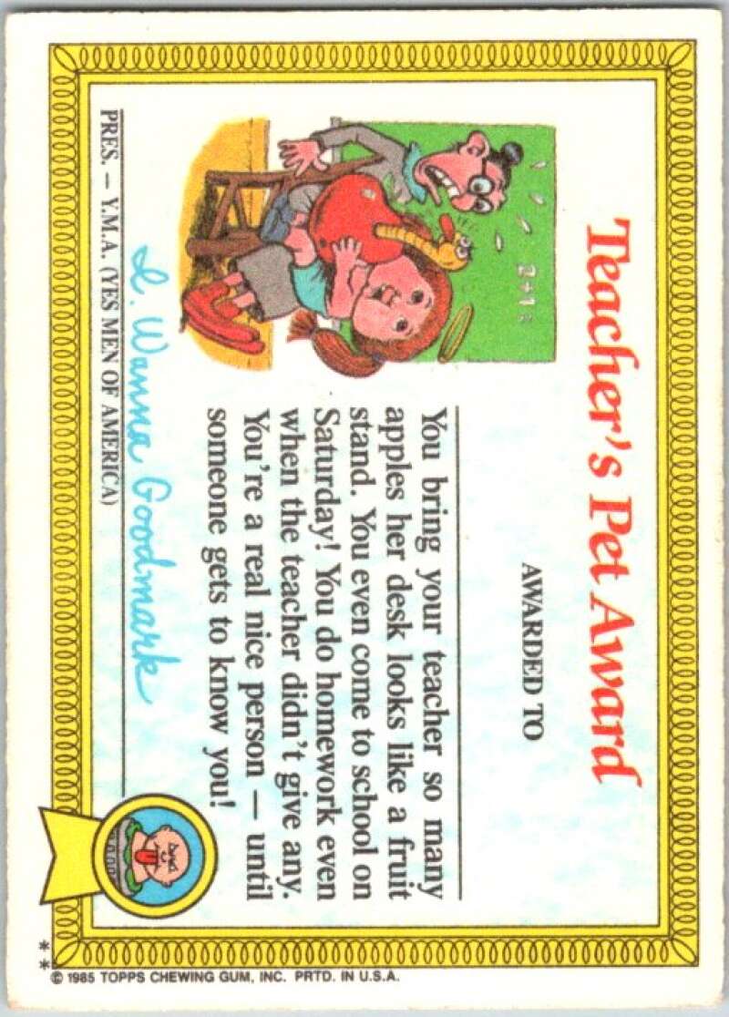 1985 Topps Garbage Pail Kids Series 1 #28b Meltin' Melissa V44543