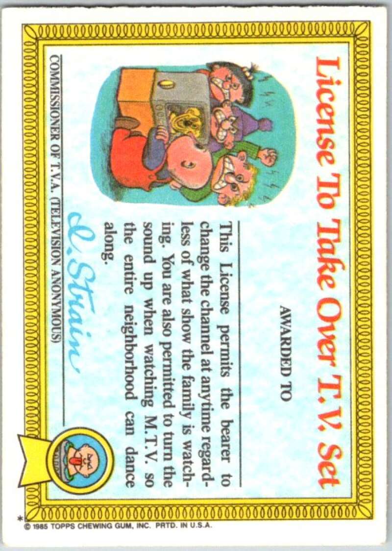 1985 Topps Garbage Pail Kids Series 1 #30a New Wave Dave V44566