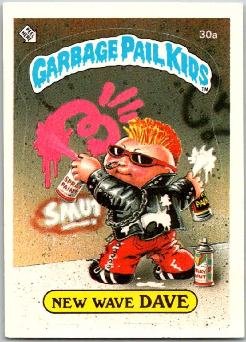1985 Topps Garbage Pail Kids Series 1 #30a New Wave Dave V44567