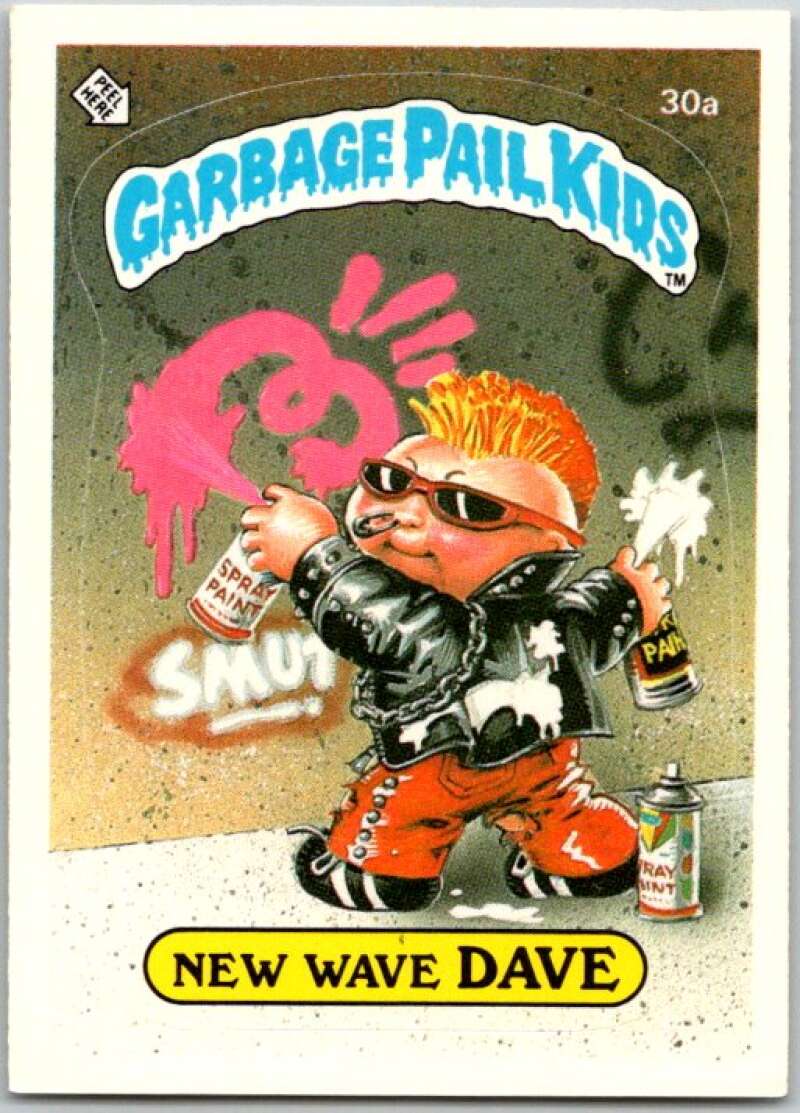 1985 Topps Garbage Pail Kids Series 1 #30a New Wave Dave V44568