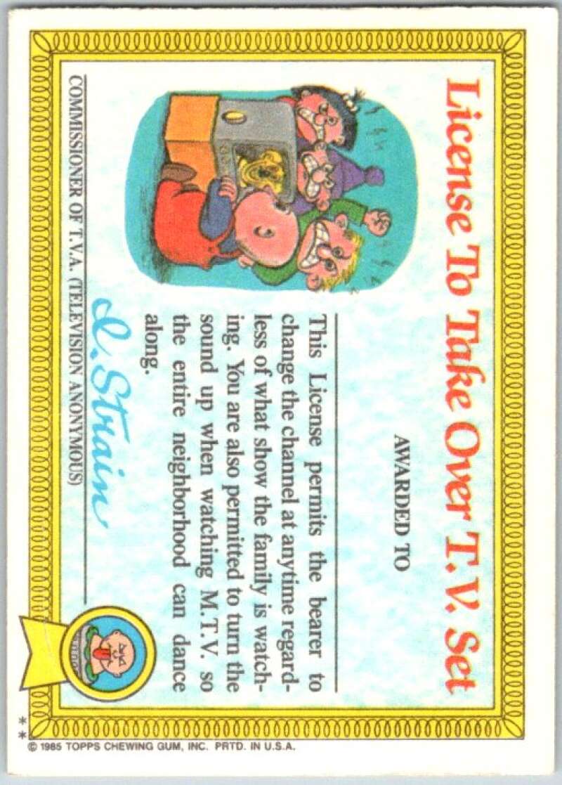 1985 Topps Garbage Pail Kids Series 1 #30b Graffiti Petey V44571
