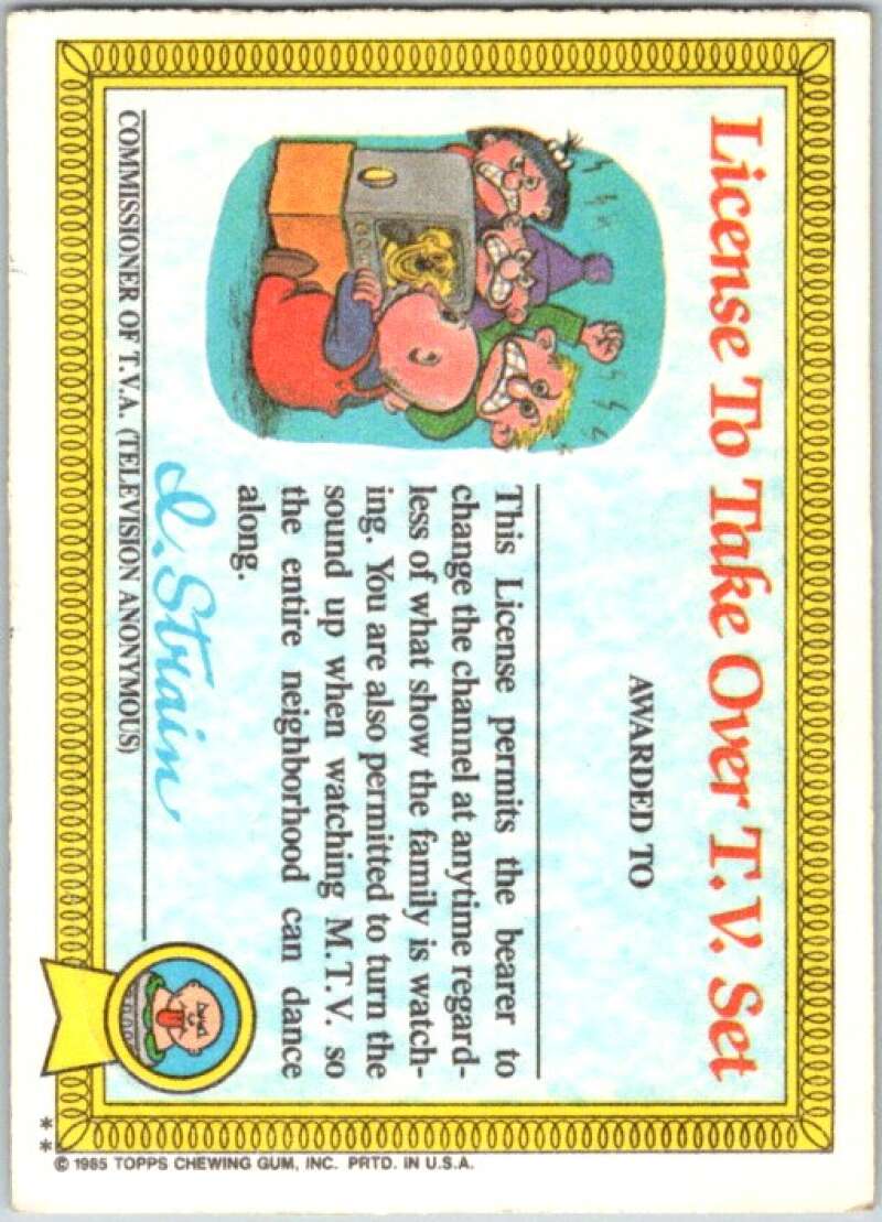 1985 Topps Garbage Pail Kids Series 1 #30b Graffiti Petey V44572