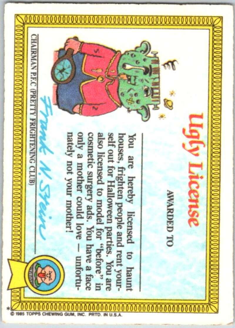 1985 Topps Garbage Pail Kids Series 1 #31a Run Down Rhoda V44574