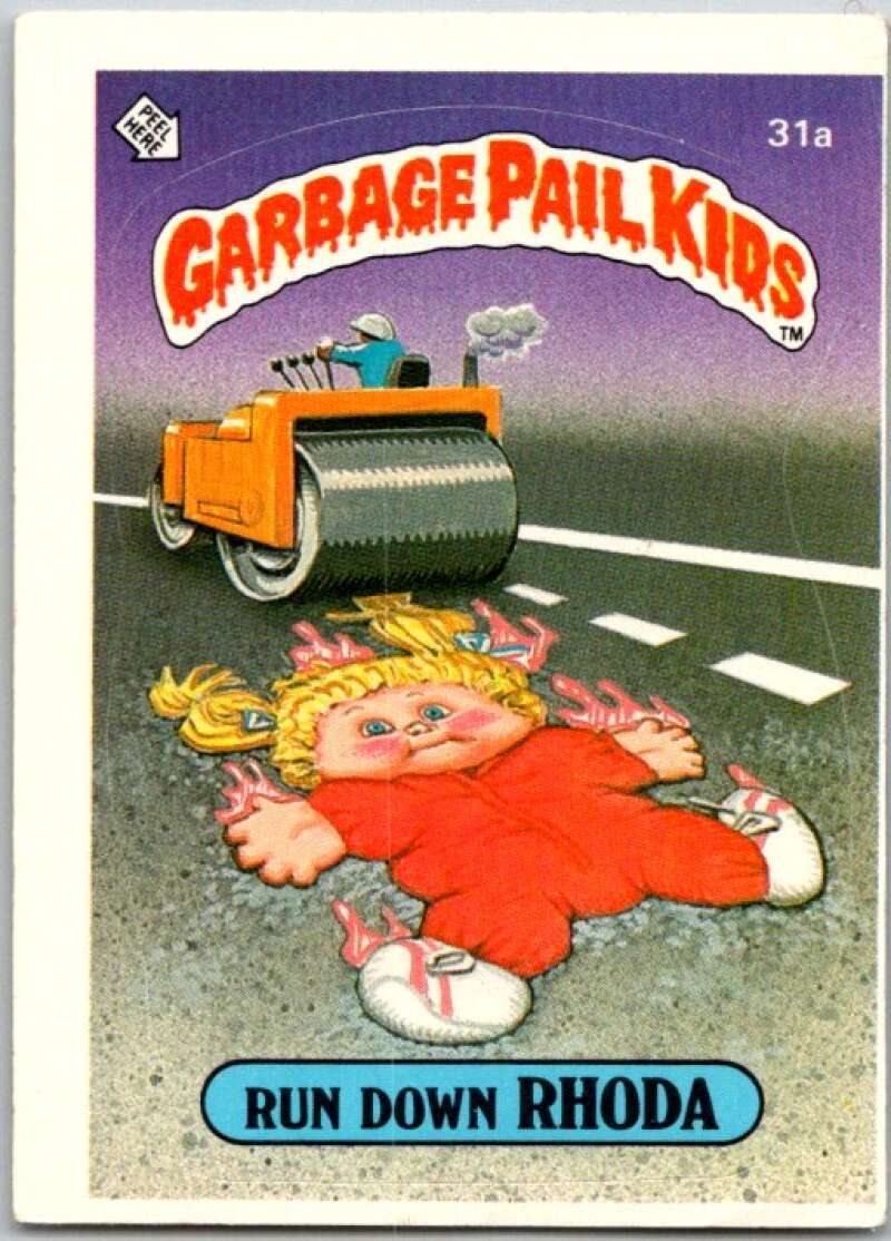1985 Topps Garbage Pail Kids Series 1 #31a Run Down Rhoda V44575