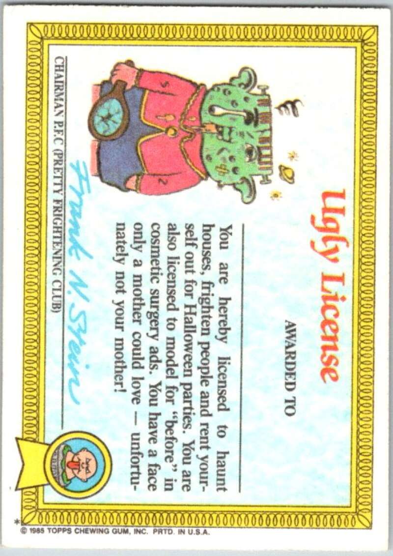 1985 Topps Garbage Pail Kids Series 1 #31a Run Down Rhoda V44577