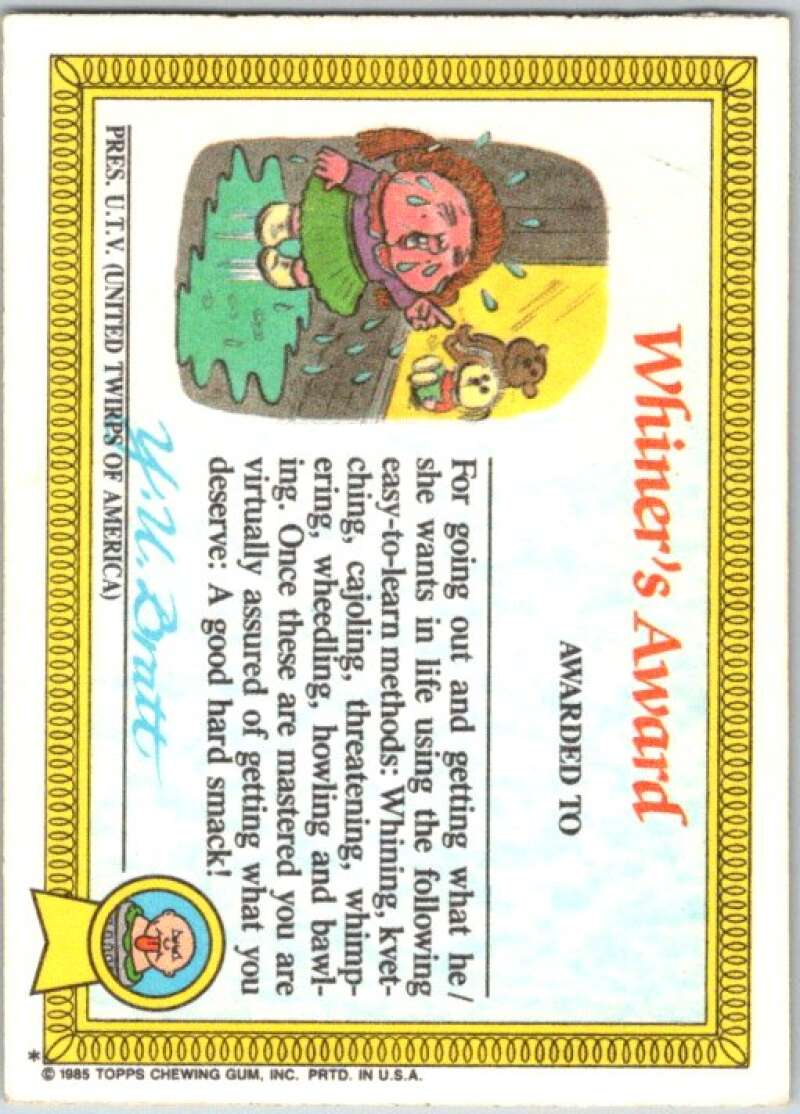 1985 Topps Garbage Pail Kids Series 1 #32a Frigid Bridget V44582