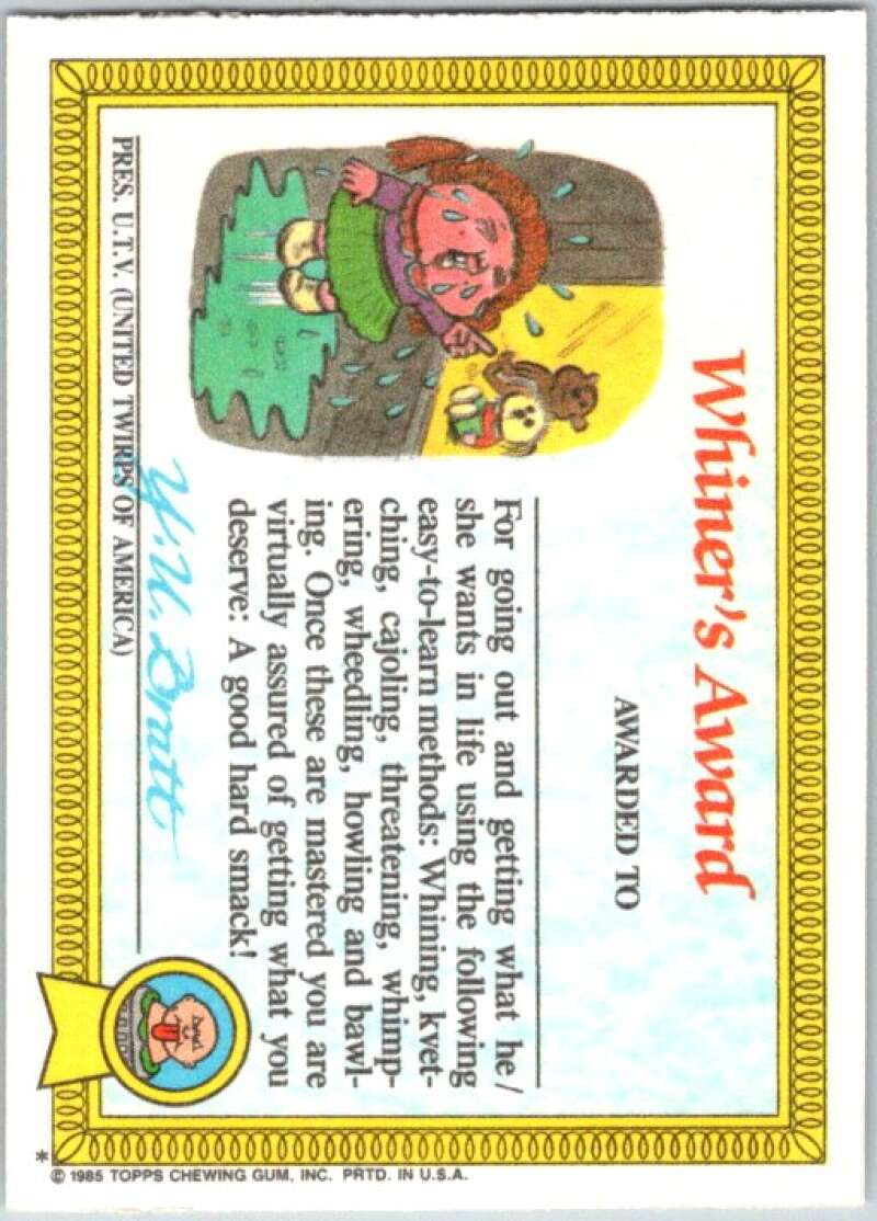 1985 Topps Garbage Pail Kids Series 1 #32a Frigid Bridget V44585