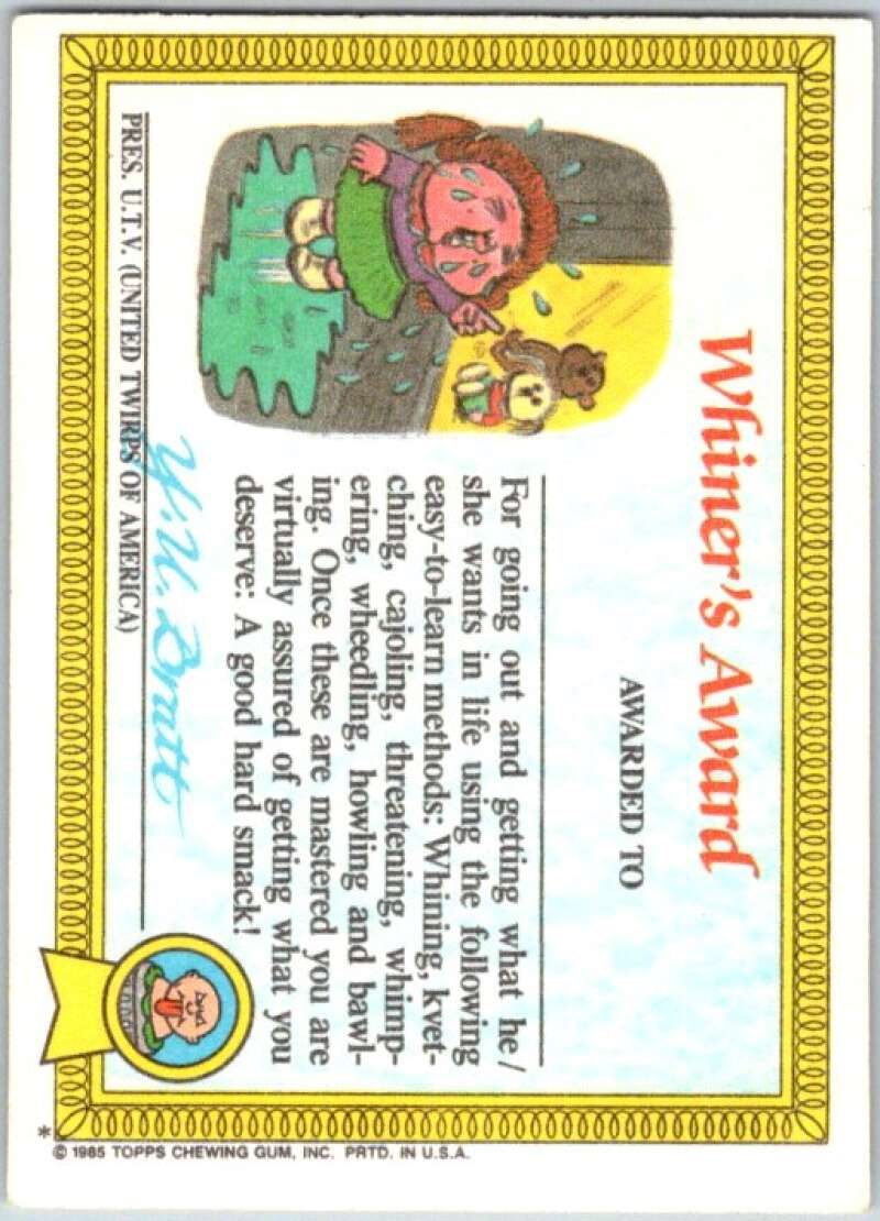 1985 Topps Garbage Pail Kids Series 1 #32a Frigid Bridget V44586