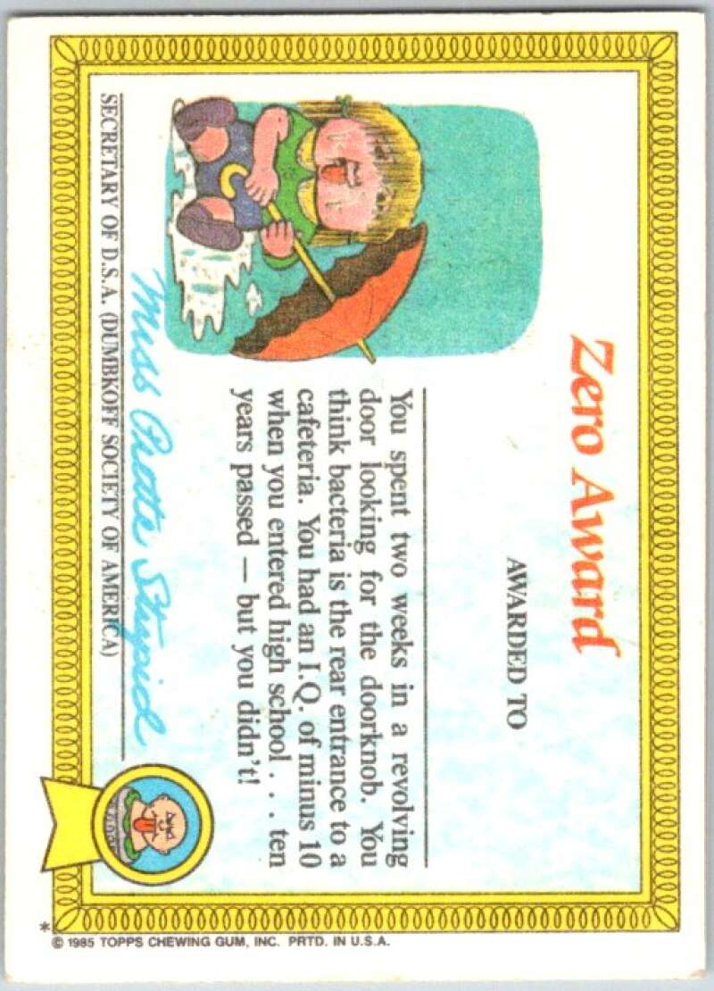 1985 Topps Garbage Pail Kids Series 1 #33a Mad Mike V44594