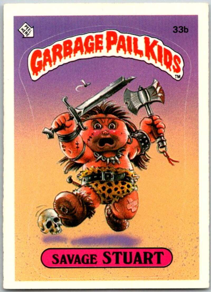 1985 Topps Garbage Pail Kids Series 1 #33b Savage Stuart V44597