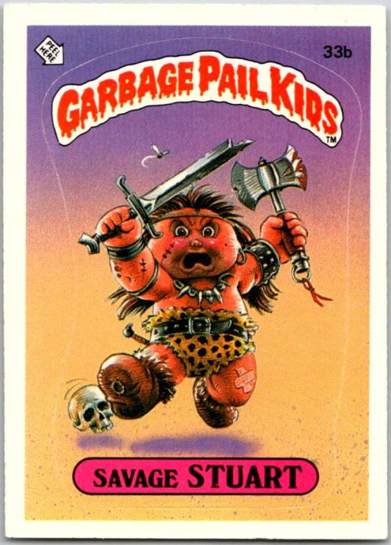 1985 Topps Garbage Pail Kids Series 1 #33b Savage Stuart V44598