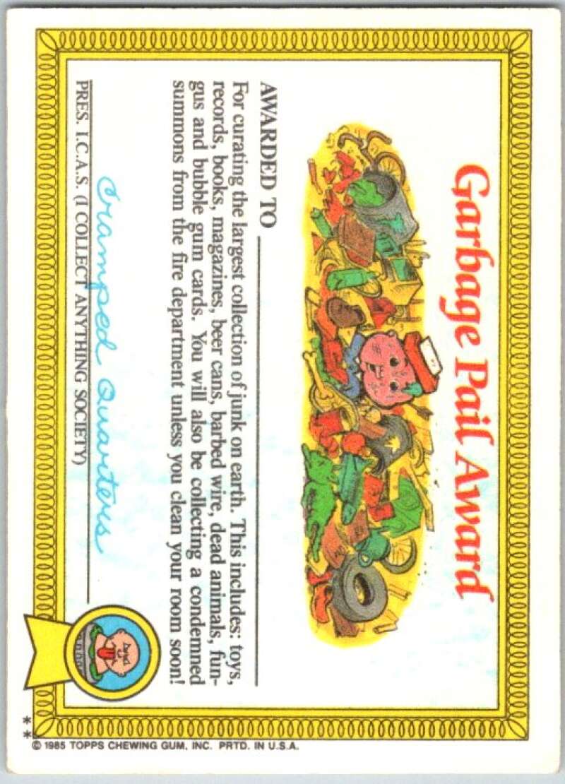 1985 Topps Garbage Pail Kids Series 1 #34b Anna Banana V44605