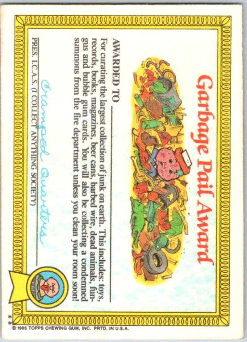 1985 Topps Garbage Pail Kids Series 1 #34b Anna Banana V44606