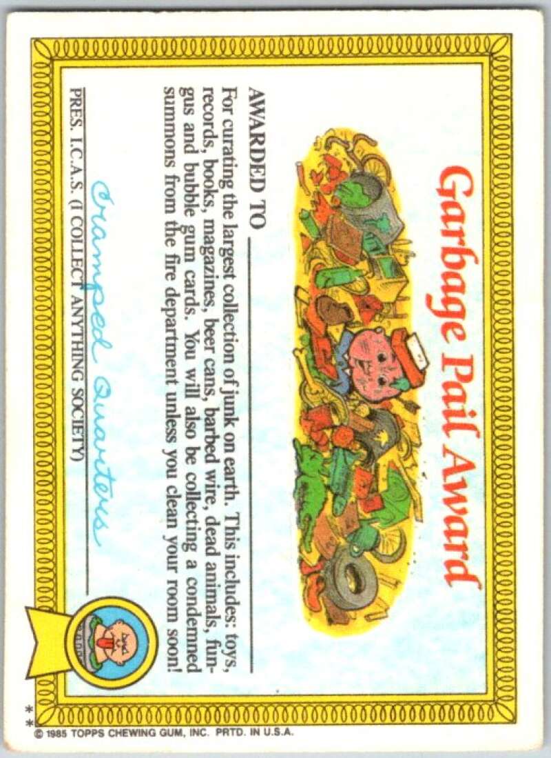 1985 Topps Garbage Pail Kids Series 1 #34b Anna Banana V44607