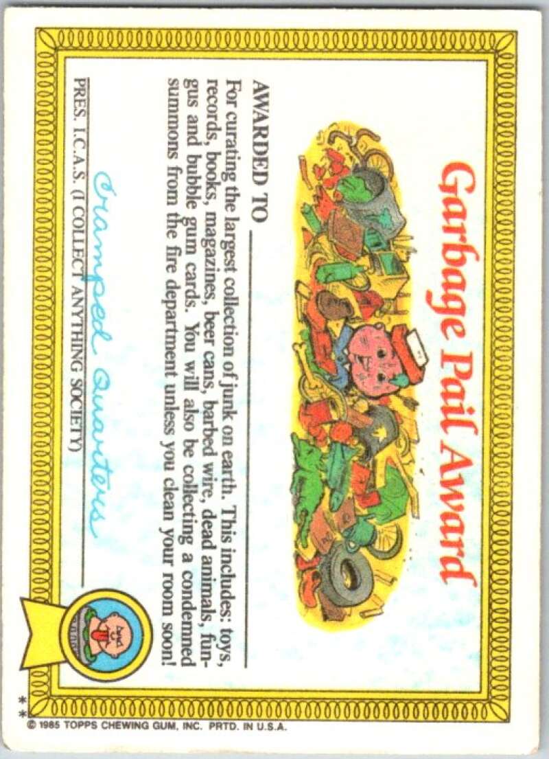 1985 Topps Garbage Pail Kids Series 1 #34b Anna Banana V44609