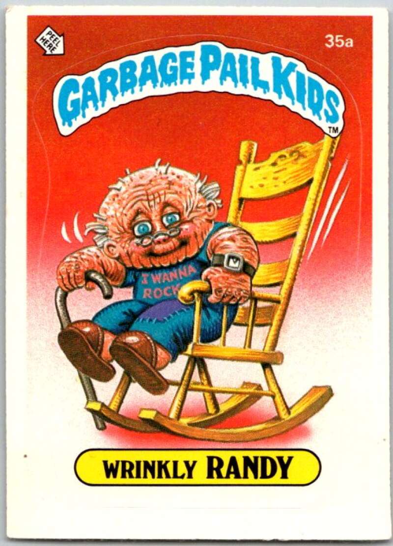 1985 Topps Garbage Pail Kids Series 1 #35a Wrinkly Randy V44614