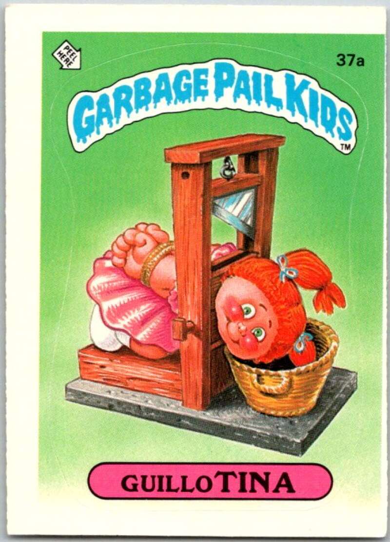 1985 Topps Garbage Pail Kids Series 1 #37a Guillo Tina V44630