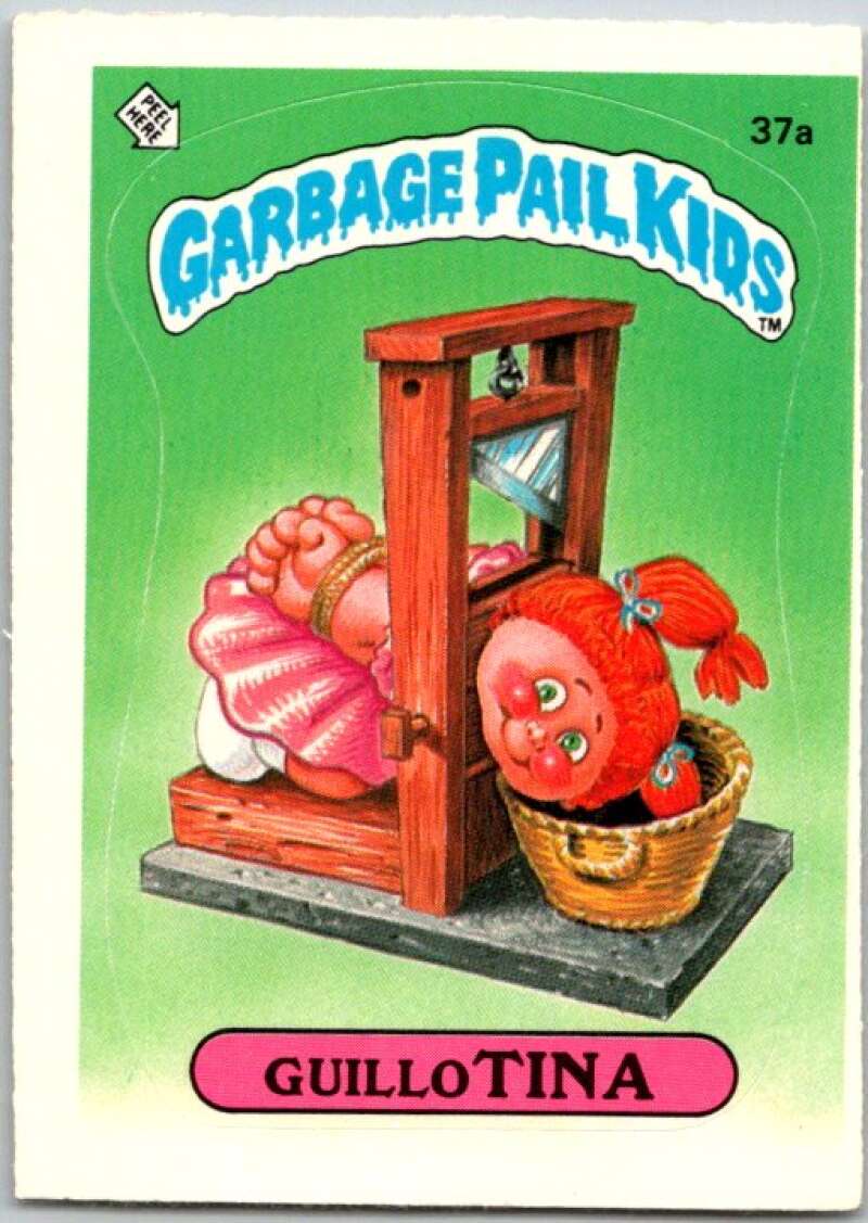 1985 Topps Garbage Pail Kids Series 1 #37a Guillo Tina V44631