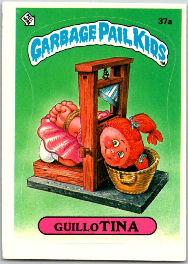1985 Topps Garbage Pail Kids Series 1 #37a Guillo Tina V44632
