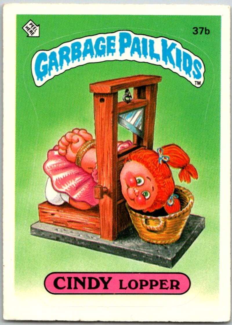 1985 Topps Garbage Pail Kids Series 1 #37b Cindy Lopper V44637