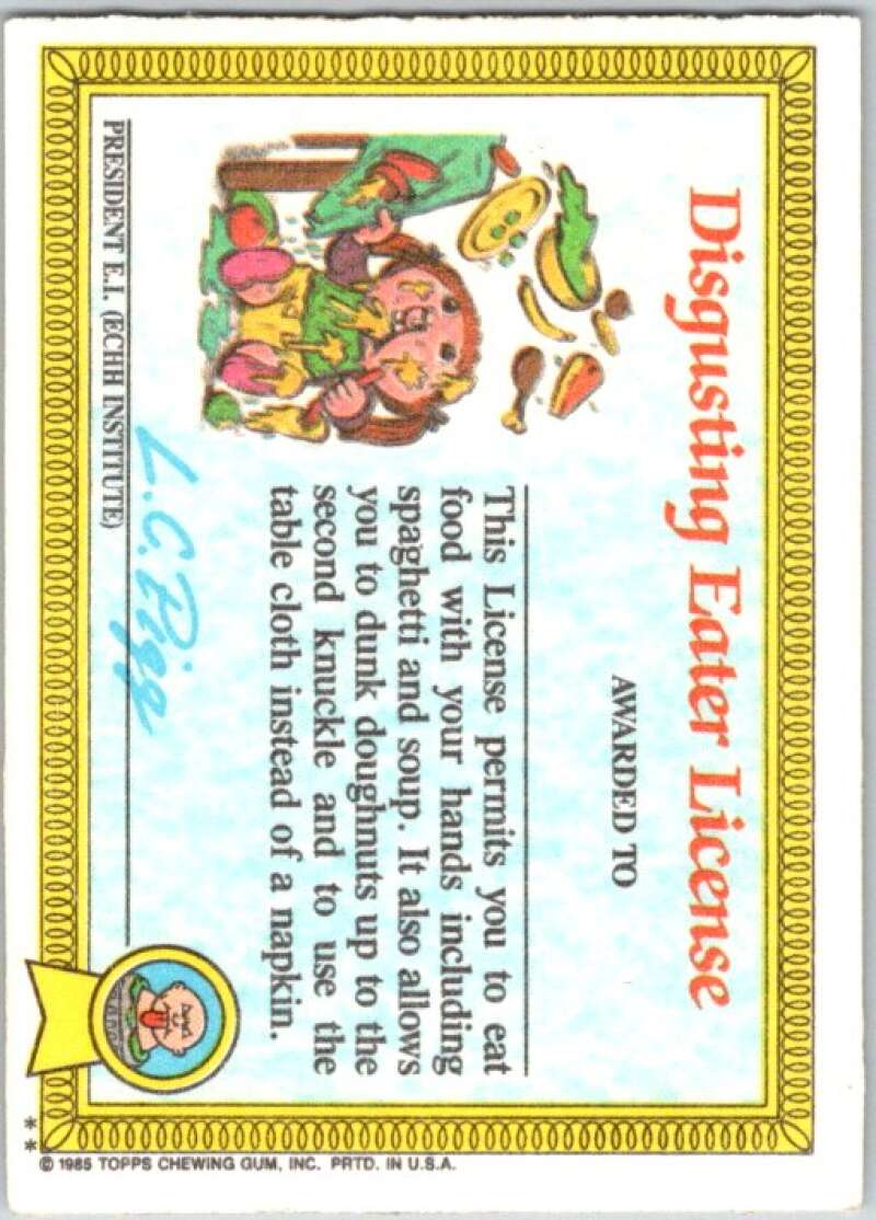 1985 Topps Garbage Pail Kids Series 1 #38b Lizard Liz V44649