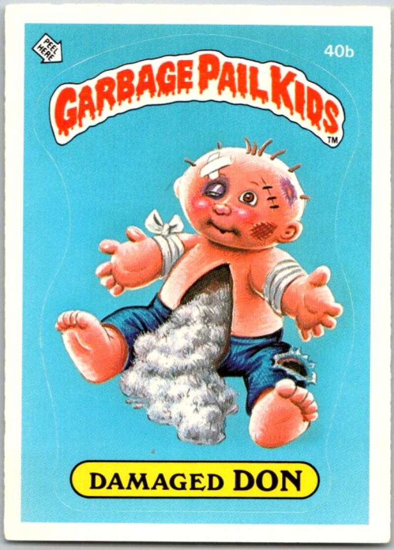 1985 Topps Garbage Pail Kids Series 1 #40b Damaged Don V44667