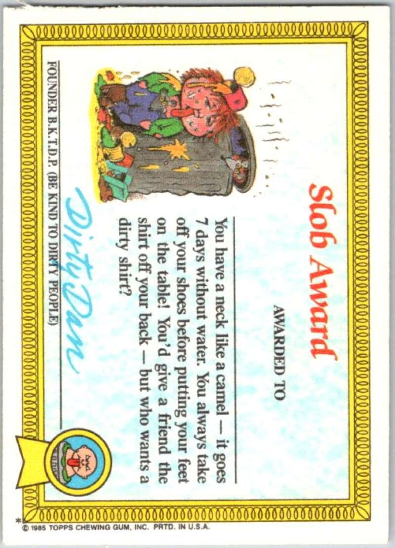1985 Topps Garbage Pail Kids Series 1 #41a Mean Gene V44669