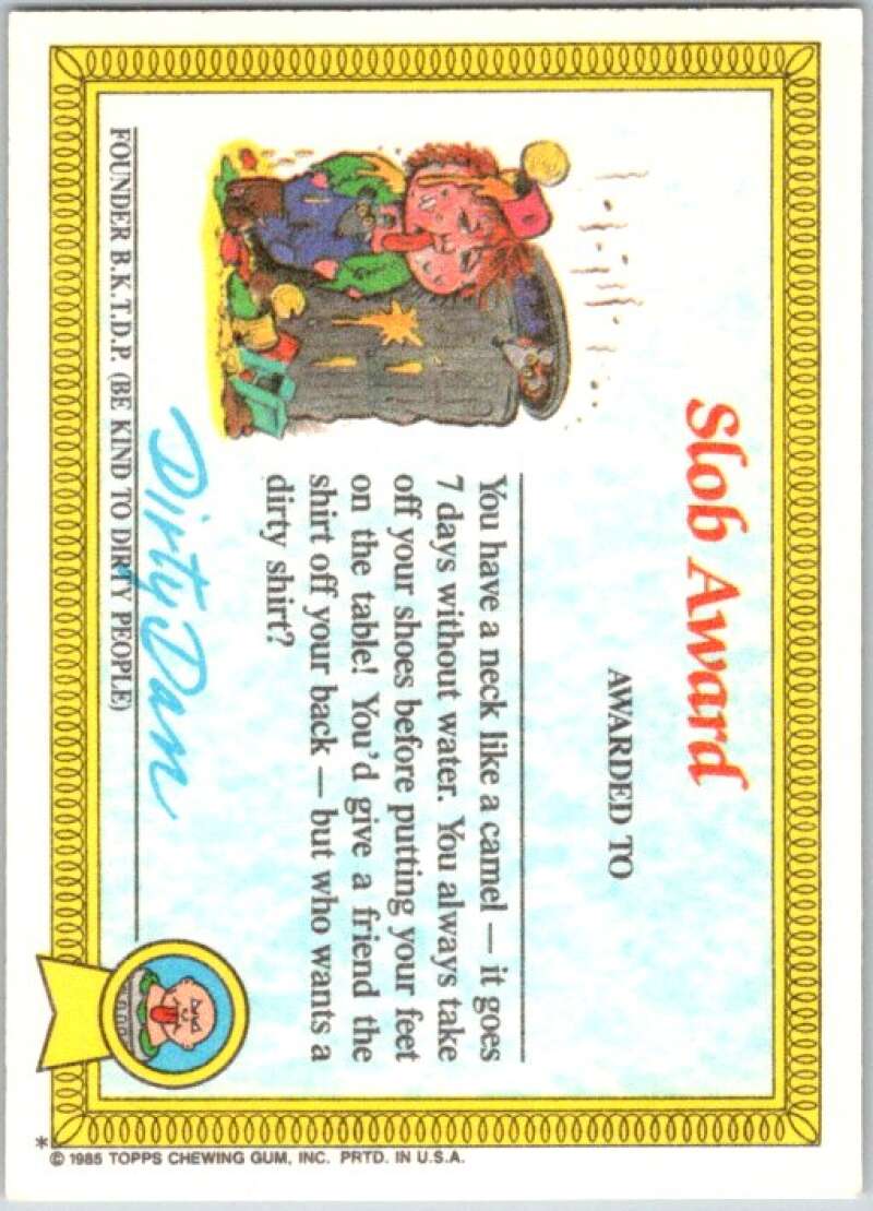 1985 Topps Garbage Pail Kids Series 1 #41a Mean Gene V44670