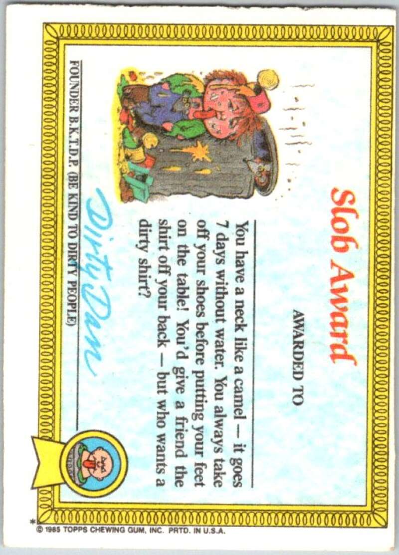 1985 Topps Garbage Pail Kids Series 1 #41a Mean Gene V44672