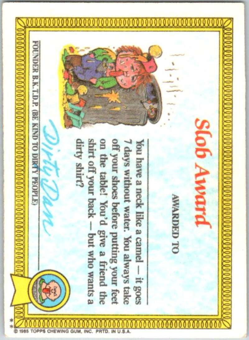 1985 Topps Garbage Pail Kids Series 1 #41b Joltin' Joe V44674