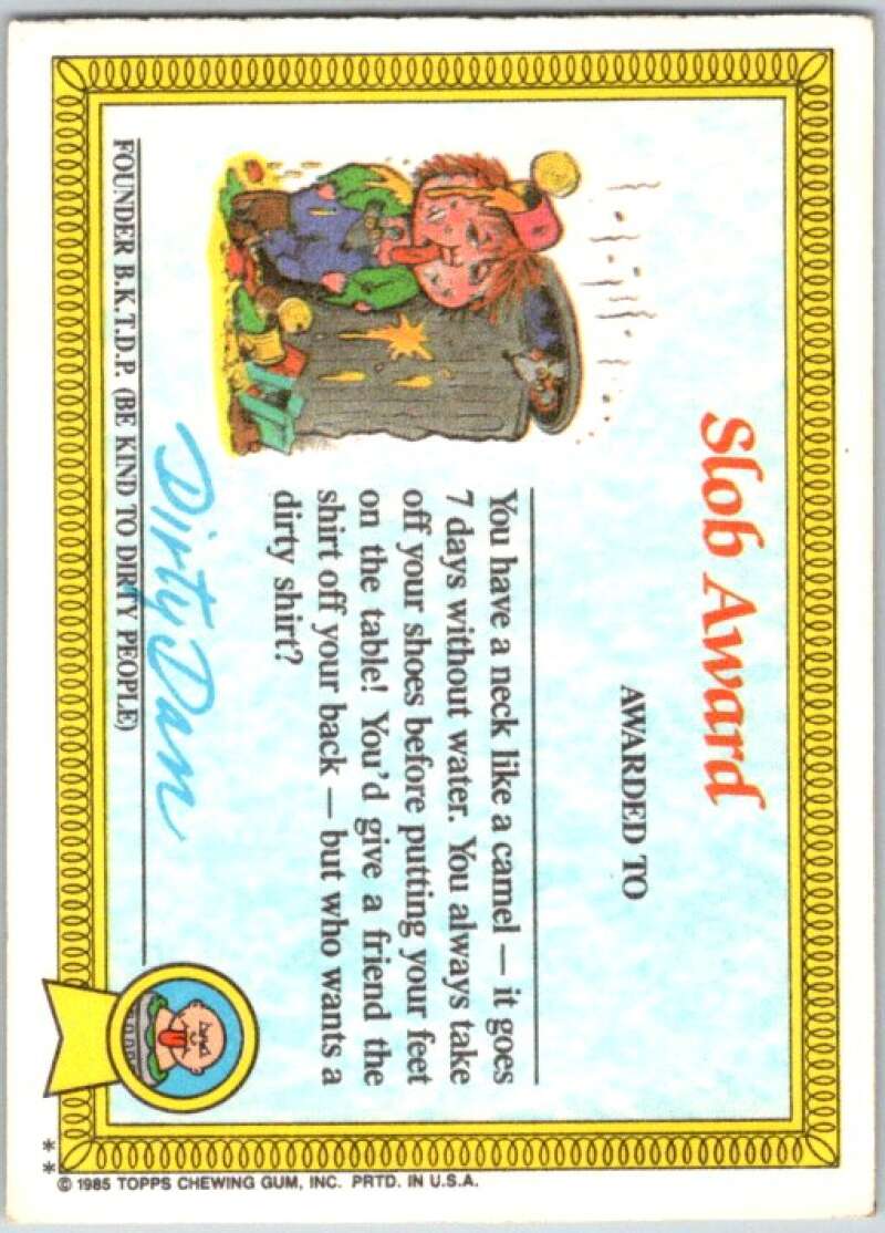 1985 Topps Garbage Pail Kids Series 1 #41b Joltin' Joe V44677