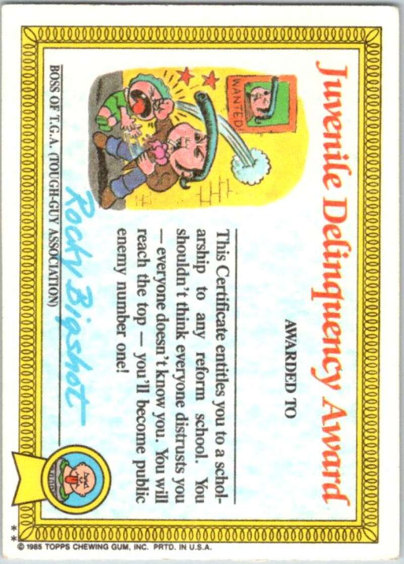 1985 Topps Garbage Pail Kids Series NNO April Showers V44701