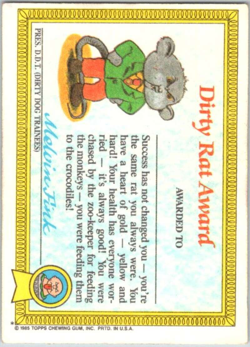1985 Topps Garbage Pail Kids Series NNO Tee-Vee Stevie V44736