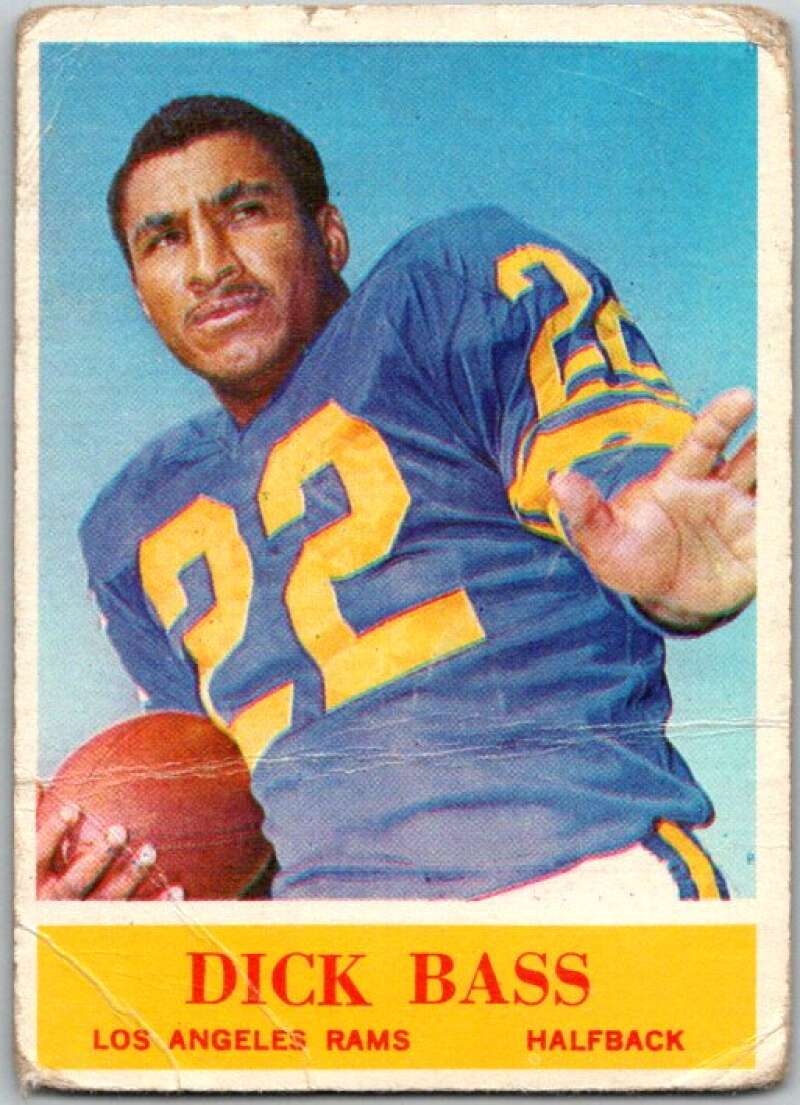 1964 Philadelphia Football #87 Dick Bass Los Angeles Rams V44754