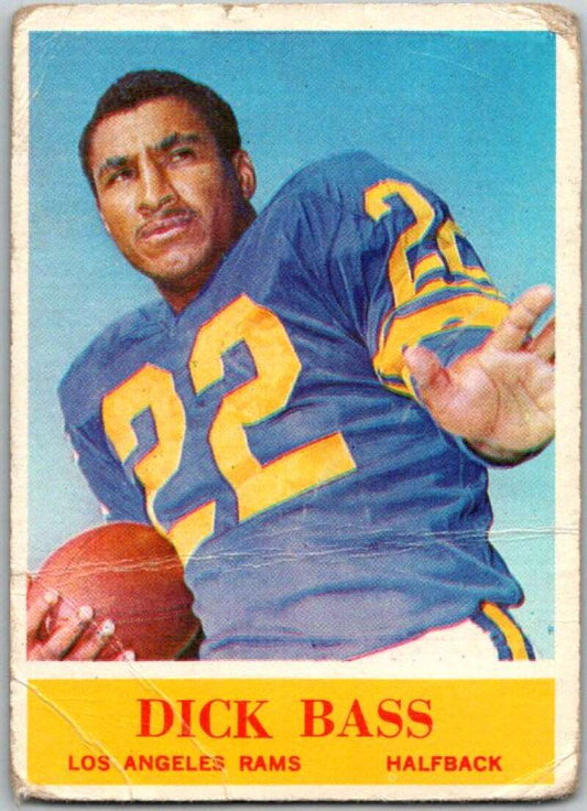 1964 Philadelphia Football #87 Dick Bass  Los Angeles Rams  V44754