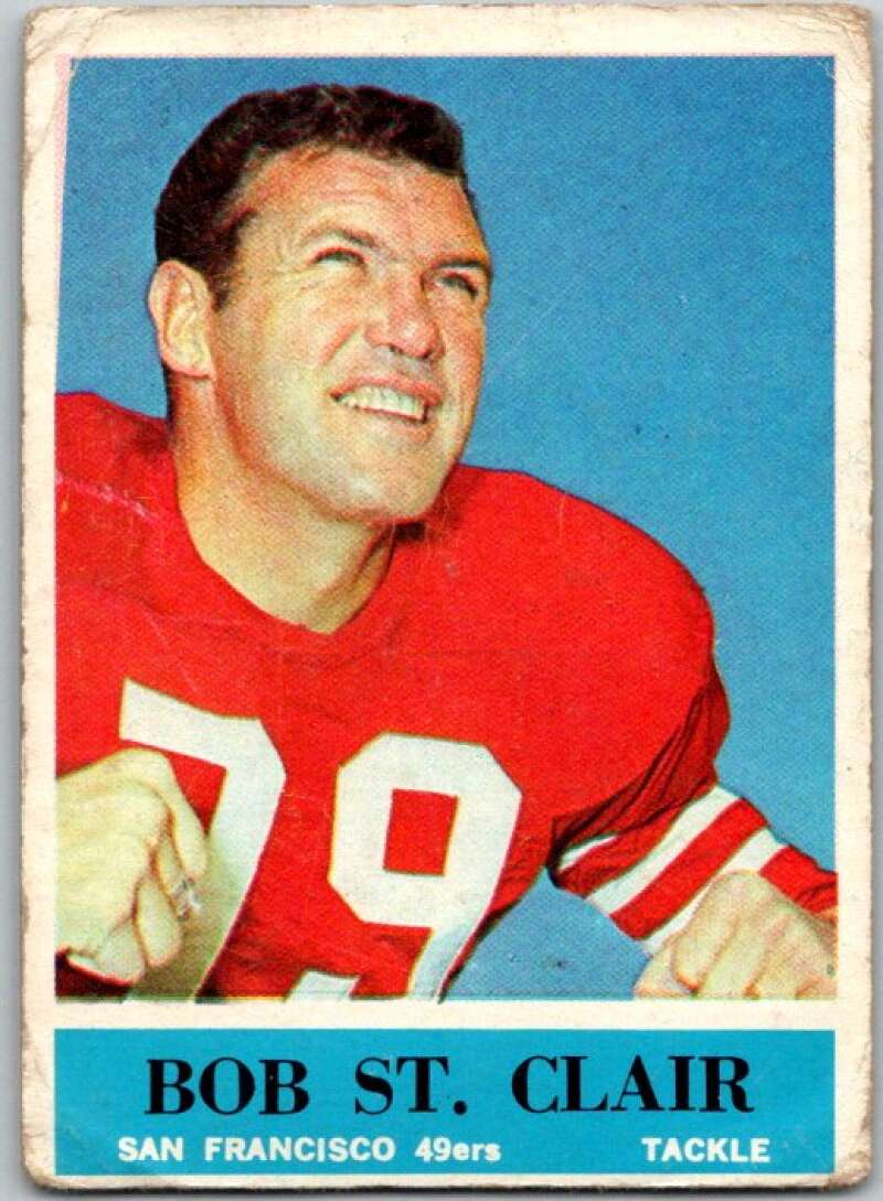 1964 Philadelphia Football #164 Bob St. Clair San Francisco 49ers V44761